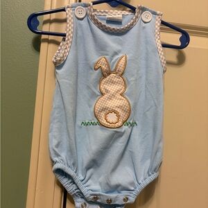 Baby Blue Bunny Bubble Romper